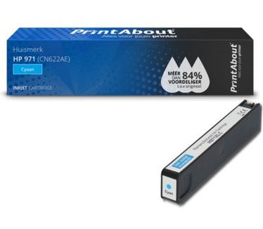 PrintAbout Huismerk HP 971 (CN622AE) Inktcartridge Cyaan