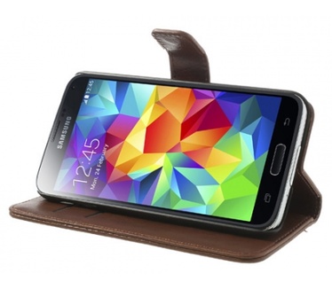 Kees KEES Luxe Portemonnee Hoesje Samsung Galaxy S5 - Bruin