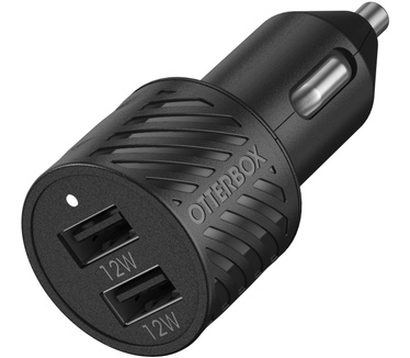 Otterbox Car Charger Bundle 2X USB A 12W + USB A-USB C Cable 1M, zwart