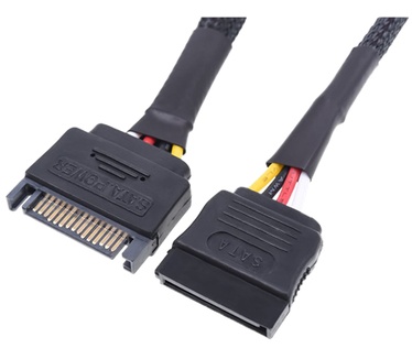 Akasa Sata Power Cable Extension | AK-CBPW04-30 Zwart