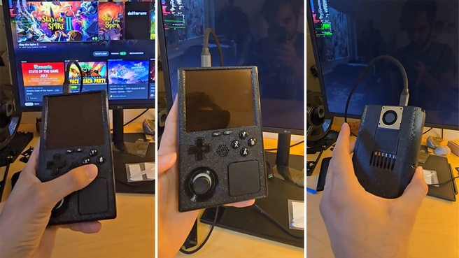 De SteamBoy is een Steam Deck in een Game Boy-achtige behuizing. Bron: Reddit/PhyFawkes