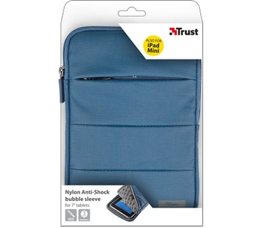 Trust Nylon Anti-Shock bubble sleeve for 7" tablets - blue