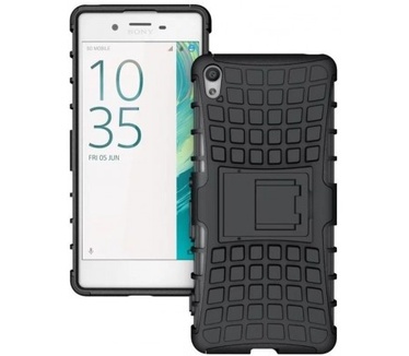 qMust Sony Xperia X Rugged Hybrid Case - Dual Protection - Black