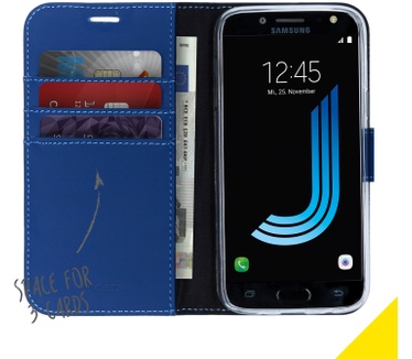 Accezz Wallet Softcase Bookcase Samsung Galaxy J7 (2017) (Galaxy J7 (2017)) Blauw
