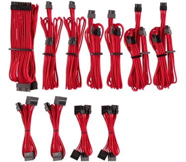 Corsair Premium Individually Sleeved PSU Cables Pro Kit Type 4 Gen 4 Rood Rood