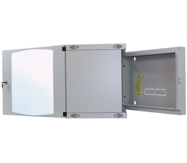 Intellinet 19" Double Section Wallmount Cabinet, 12U, 600mm depth, Flatpack, Grey