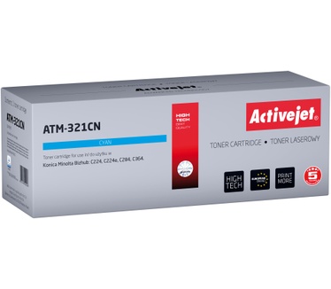 Activejet Activejet ATM-321CN tonercartridge (vervangt Konica Minolta TN321C; Supreme; 25000 pagina's; blauw)