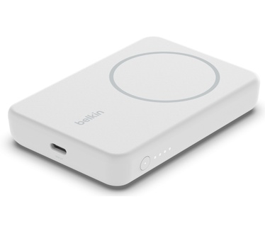 Belkin Boost Charge Magnetische draadloze 5000mAh-powerbank + standaard Wit