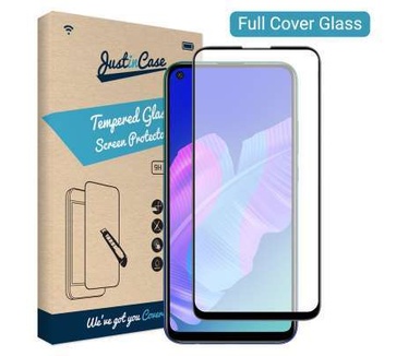 Just in Case Full Cover Tempered Glass Huawei P40 Lite E Zwart