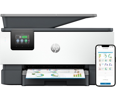 HP HP OfficeJet Pro 9120b All-in-One printer, Kleur, Printer voor Thuis en thuiskantoor, Printen, kopiëren, scannen, faxen, Draadloos; Dubbelzijdig printen; Dubbelzijdig scannen; Scannen naar e-mail; Scannen naar pdf; Faxen; USB-poort voorzijde; Touchscre