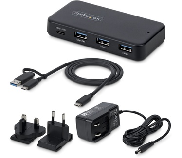 Startech.com 4-Port USB-C en USB-A Hub, 5Gbps, Self Powered, 2-in-1 USB-C en USB-A Host Kabel, 1x USB-C en 3x USB-A (1x BC 1.2), Inclusief 36W Power Adapter