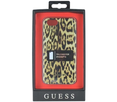 Guess iPhone 6s en iPhone 6 back cover met luipaard print