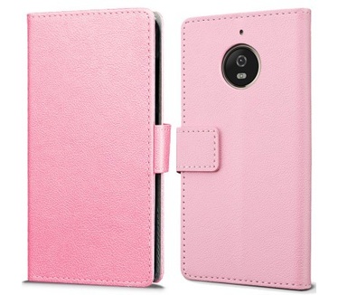 qMust Motorola Moto E4 Plus Wallet Hoesje Roze