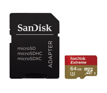 Sandisk Extreme microSDXC UHS-I 64GB for Action Cameras
