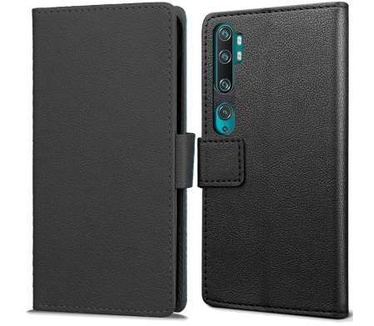 qMust Xiaomi Mi Note 10 / Note 10 Pro Wallet Hoesje Zwart