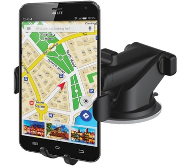 Techly In-car smartphone holder with suction cup and gravity system