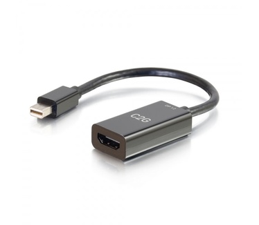 CablesToGo 8in Mini DisplayPort[TM] Mannelijk naar HDMI[R] Vrouwelijke Passieve Adapteromvormer - 4K 30Hz
