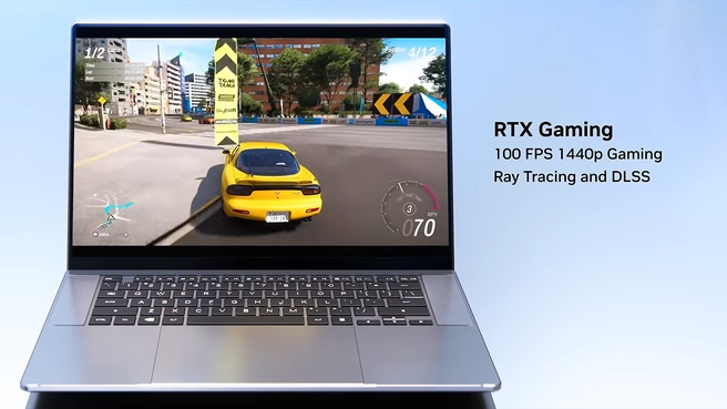 Gaming op een Windows-laptop met Nvidia RTX Spark. Bron: Microsoft