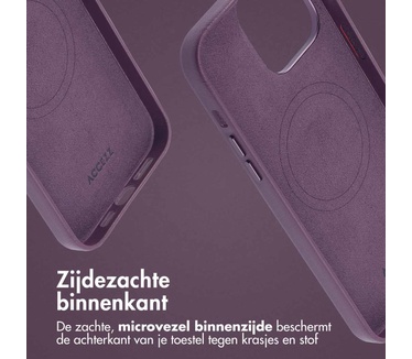 Accezz MagSafe Leather Backcover iPhone 14 Pro Max - Paars