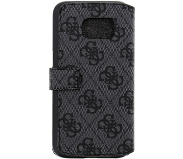 Guess 4G Uptown Book Case voor Samsung Galaxy S7 - Antraciet Grijs