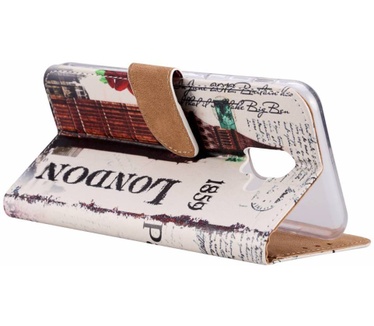 Parijs print lederen Bookcase hoesje voor de Samsung Galaxy A6 2018 - Wit (Samsung Galaxy A6 2018) Wit