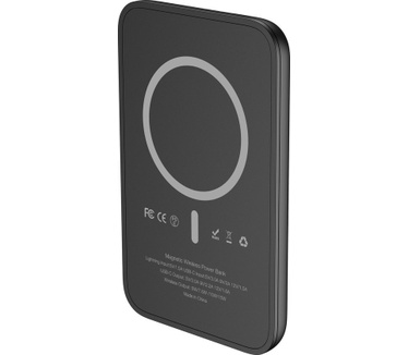 VEGER powerbank 5000 mAh with wireless charging compatible with MagSafe PD QC3.0 2A 20W MagOn Kick (V0553P / W0553P) black