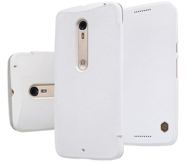 Nillkin Qin PU Leder Book Case voor Motorola Moto X Style - Wit