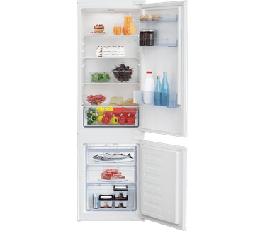 Beko BCNA275K3SN. Deurscharnieren: Rechts. Klimaatklasse: SN-ST, Geluidsniveau: 38 dB. Nettocapaciteit koelkast: 193 l, No Frost (koelkast), Koelkast binnenverlichting, Aantal planken koelkast: 3, Aantal groente lades: 1. Nettocapaciteit vriezer: 69