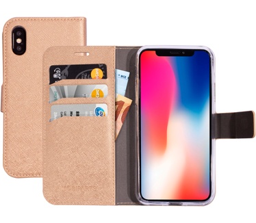 Mobiparts Saffiano Wallet Case Apple iPhone X, iPhone XS Copper