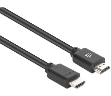 Manhattan HDMI kabel 4K@60Hz met Ethernet, 10 m, geschikt voor ALLE 4K en 1080p/HD toepassingen - upgrade nu of zorg dat het klaarstaat voor wanneer je het nodig hebt, mannelijk naar mannelijk, zwart, levenslange garantie
