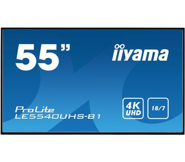 Iiyama ProLite LE5540UHS-B1 54.6" LED 4K Ultra HD Zwart beeldkrant Zwart
