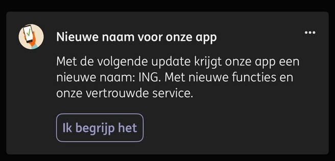 ING naamsverandering appo