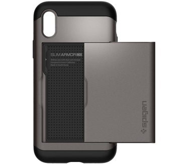 Spigen Apple iPhone X Hoesje Slim Armor CS (iPhone X) Grijs