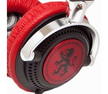 iFrogz EarPollution Nerve Pipe Over-Ear Headphone Lion (Black/Red) (Rood, Zwart)
