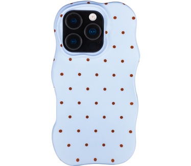 Selencia Vivid Wavy Backcover met MagSafe voor de Apple iPhone 16 Pro - Happy Dots Digital Sky