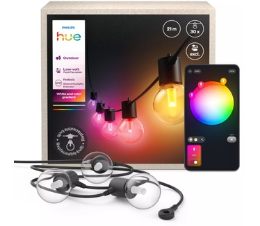 Philips Hue Festavia lichtsnoer voor buiten met bolvormige lampen 21 m verlenging
