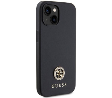 Guess 4G Metal Logo Back Case - Apple iPhone 15 Plus (6.7") Zwart Zwart