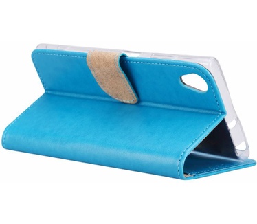 Luxe Lederen Bookcase hoesje voor de Sony Xperia XA1 Plus - Blauw (Sony Xperia XA1 Plus) Blauw