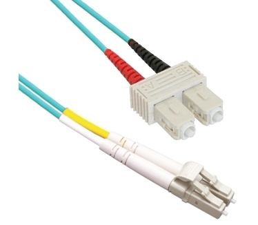 Eeconn Glasvezel Patchkabel, 50/125 (OM3), LC - SC, Duplex, 0.5m