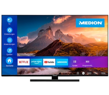 Medion Medion X15040 - Smart TV - 125,7 cm - 50 Inch - 4K QLED - HDR - Geïntegreerde Subwoofer - Dolby Atmos - Zwart