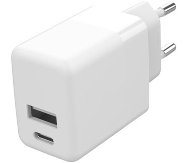 Accezz Wall Charger met Lightning naar USB kabel - Oplader - MFi certificering - 20 Watt - 1 meter - Wit