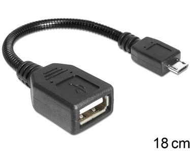 Delock USB micro-B - USB 2.0-A, 0.18m