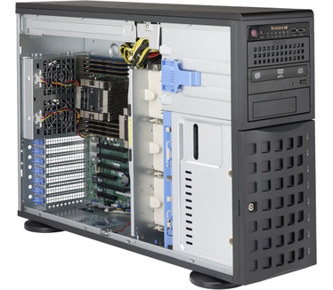 Supermicro 745BAC-R1K28B2 Full Tower Rack-Mountable Workstation / Server Case with 1280W Redundant Power Supply