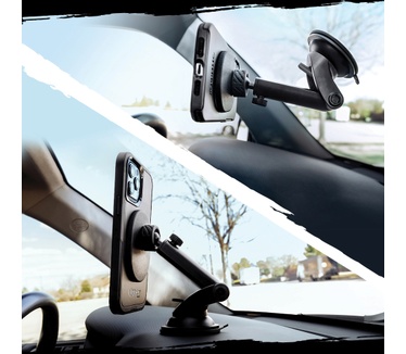 Otterbox OtterBox draadloos autodashboard en windschermbevestiging voor MagSafe, sterke magnetische uitlijning en bevestiging met MagSafe, gemakkelijk verstelbaar en veilig ontwerp, voor iPhone 14/iPhone 13/iPhone 12 Series, zwart