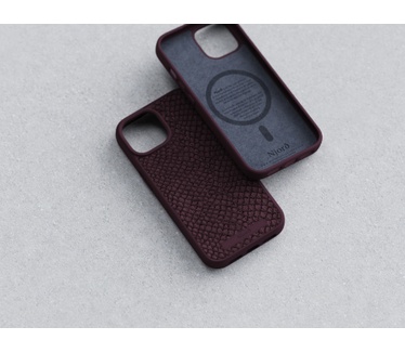 Njord byElements Salmon Leather Magsafe Case for iPhone 15, Rust