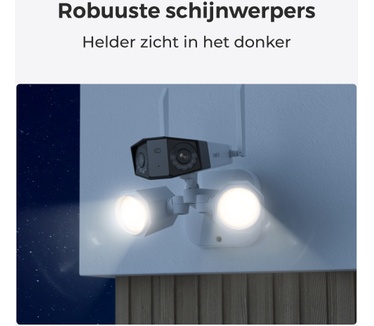 Reolink Floodlight Series F750W - 4K Wi-Fi-camera met dubbele lens, 180° panoramisch zicht, krachtige schijnwerpers, 5/2,4GHz Wi-Fi