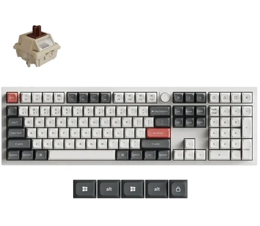 Keychron Q6 Ultra 8K Wireless Custom Mechanical Keyboard Brown Silk POM Switch