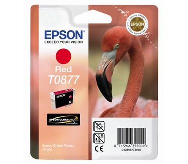 Epson inktpatroon Red T0877 Ultra Gloss High-Gloss 2