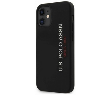 U.S. Polo Silicone Hard Cover Apple iPhone 12 Mini (5.4") - Zwart Zwart