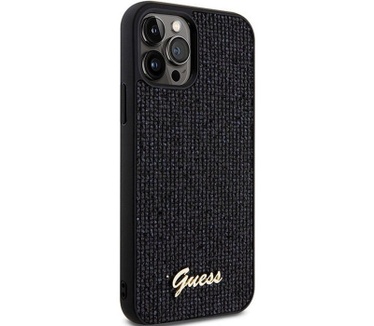 Guess Rhinestones Back Case - iPhone 12/12 Pro (6.1") - Zwart Zwart